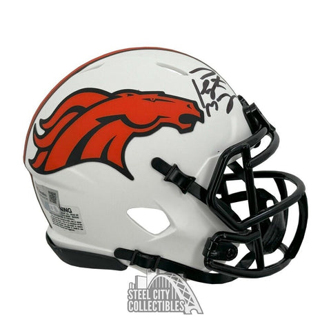 Peyton Manning Autographed Denver Lunar Eclipse Mini Football Helmet - Fanatics