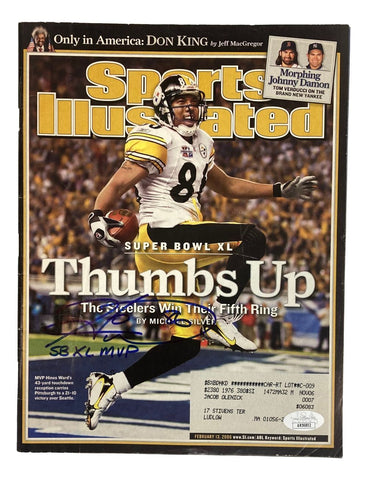 Hines Ward Signed Pittsburgh Steelers 2006 SI Magazine SB XL MVP JSA Hologram