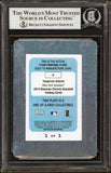 Yankees Yangervis Solarte Signed 2014 Bowman Chrome PP Cyan #6 RC BAS Slabbed