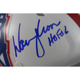 Warren Moon Autographed Houston Oilers TB Mini Helmet Beckett Witness 49699