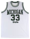 Michigan State Magic Johnson Authentic Signed White Jersey BAS Witnessed