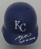 Royals BEN ZOBRIST Signed Full Size Rawlings Helmet AUTO w/ 2015 WS Champs - JSA