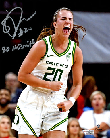 SABRINA IONESCU AUTOGRAPHED 8X10 PHOTO OREGON "20 NAISMITH" FANATICS HOLO 185093