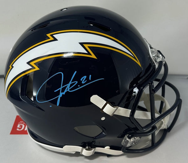 Chargers LADANIAN TOMLINSON Signed Full Size AUTHENTIC Speed BLUE Helmet AUTO