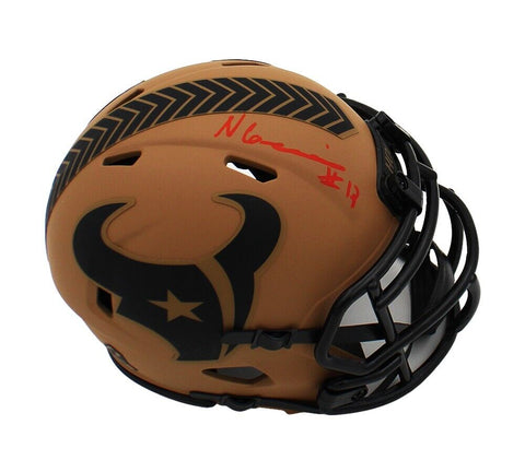 Nico Collins Signed Houston Texans Speed Salute To Service 2 NFL Mini Helmet