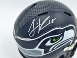 Jermaine Kearse Autographed Seattle Seahawks Blue Mini Helmet MCS Holo #12051