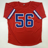Autographed/Signed LAWRENCE TAYLOR New York Red Football Jersey JSA COA Auto