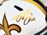 DREW BREES AUTOGRAPHED SAINTS LUNAR ECLIPSE FULL SIZE AUTH HELMET BECKETT 197044