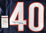Gale Sayers Signed Chicago Bears Career Highlight Stat Jersey (JSA COA) HOF R.B.