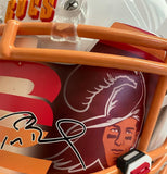TOM BRADY Autographed Bucs Throwback Custom Visor Authentic Helmet FANATICS
