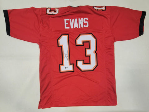 MIKE EVANS AUTOGRAPHED SIGNED PRO STYLE XL JERSEY W/ BECKETT QR