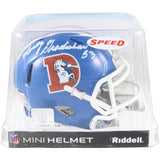 Randy Gradishar Signed Denver Broncos TB Mini Helmet Beckett 44384