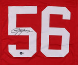 Lawrence Taylor Signed New York Giants Jersey (Beckett) 2xSuper Bowl Champion LB