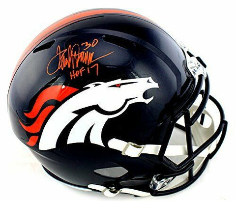 Terrell Davis Signed Denver Broncos Speed Full Size NFL Helmet - "HOF 17"