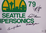 1978-79 NBA CHAMP SUPERSONICS AUTOGRAPHED 16X20 PHOTO 9 SIGS WILKENS MCS 145854