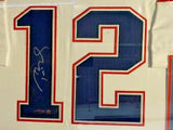 Tom Brady Signed 35x43 New England Patriots Framed Jersey Display TriStar Holo
