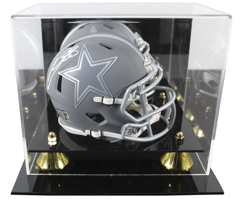 Cowboys CeeDee Lamb Authentic Signed Slate Riddell Mini Helmet W/ Case Fanatics
