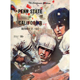 Unautographed Magazine Penn State vs California 1962 Program 58473
