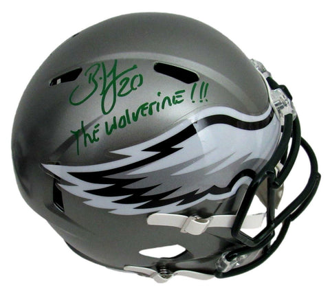 Brian Dawkins HOF Signed Eagles Full Size Flash Replica Helmet Beckett 165096