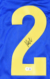 Kyren Williams Autographed Blue Pro Style Jersey - Beckett Hologram *Black