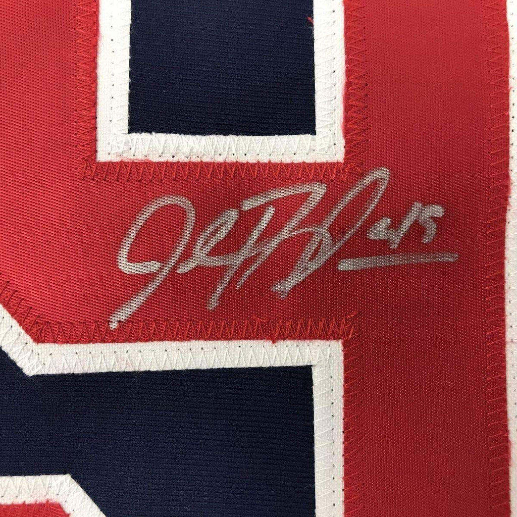 Framed Autographed/Signed John Rocker 35x39 Atlanta Blue Jersey PSA/DN ...