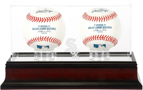 Chicago White Sox Mahogany 2-Baseball Display Case