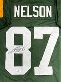 JORDY NELSON - Green Bay Packers - Signed Custom Replica Green Jersey AUTO - BAS