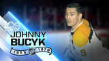 Johnny Bucyk Signed Bruins Logo Hockey Puck Inscribed "H.O.F. 1981" (Steiner)