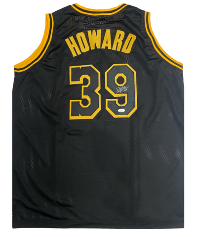 Dwight Howard of the Lakers Autographed Black Custom #39 Jersey JSA