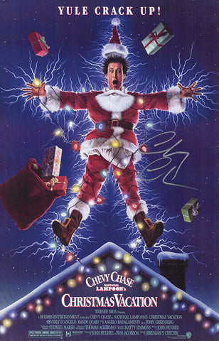 Chevy Chase Signed 'Christmas Vacation' 11x17 Movie Poster - (SCHWARTZ COA)