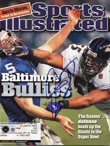 Jamie Sharper Autographed Baltimore Ravens Sports Illustrated 2/5/01 Beckett