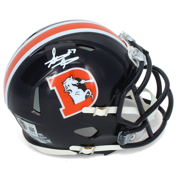 Steve Atwater Autographed Broncos 2022 Color Rush Speed Mini Helmet Beckett