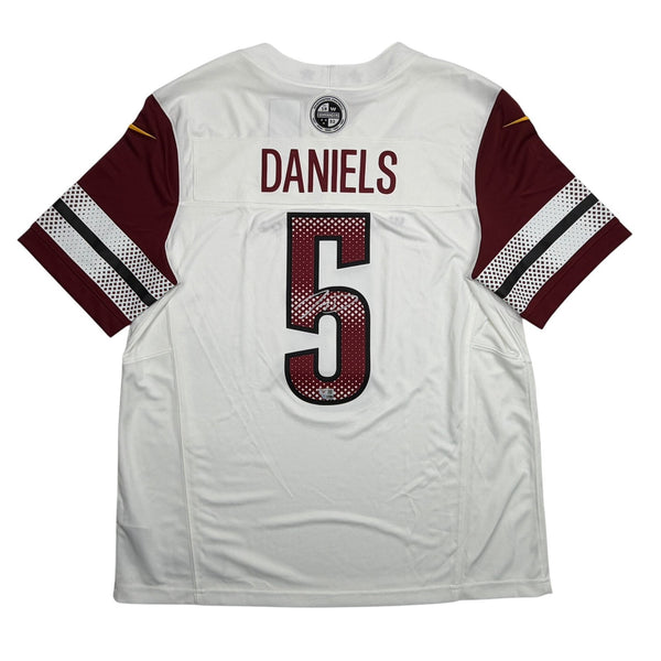 Autographed/Signed Jayden Daniels Commanders White Authentic Jersey Fanatics COA