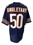 Mike Singletary Signed Custom Blue Pro-Style Football Jersey JSA Hologram