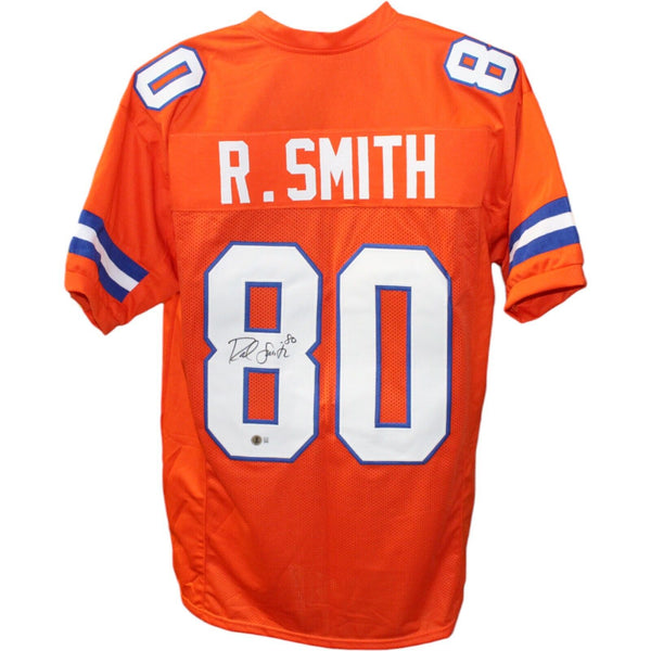 Rod Smith Autographed/Signed Pro Style Orange Jersey Beckett 44686