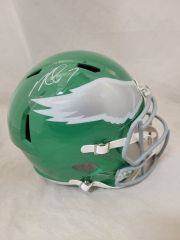 MICHAEL VICK SIGNED EAGLES KELLY GREEN SPEED REPLICA HELMET BECKETT QR