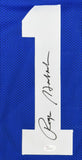 Roger Staubach Autographed Blue Pro Style Jersey - JSA W *Black