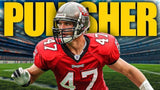 John Lynch Signed Buccaneers Logo Football (Beckett) Super Bowl XXXVII Champ/ DB