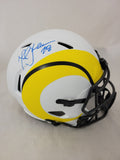 MARSHALL FAULK SIGNED RAMS F/S LUNAR ECLIPSE SPEED REPLICA HELMET BECKETT QR