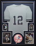 FRAMED N.Y. YANKEES WADE BOGGS AUTOGRAPHED SIGNED INSC JERSEY BECKETT HOLO