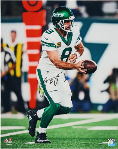 Aaron Rodgers New York Jets Autographed 16" x 20" Handoff Photograph