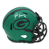 Brett Favre Autographed Green Bay Packers RAVE Speed Mini Helmet Radtke