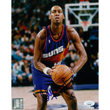 Danny Manning Signed Phoenix Suns Jersey (JSA) #1 Overall Pick 1988 NBA Draft