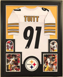 FRAMED STEPHON TUITT AUTOGRAPHED SIGNED PITTSBURGH STEELERS JERSEY JSA COA