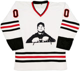 CHRISTMAS VACATION CHEVY CHASE AUTOGRAPHED SIGNED WHITE JERSEY JSA STOCK #230658