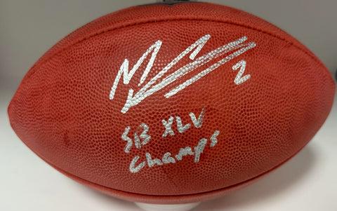 Packers MASON CROSBY Signed Authentic Wilson Football AUTO w/ SB Champs - JSA