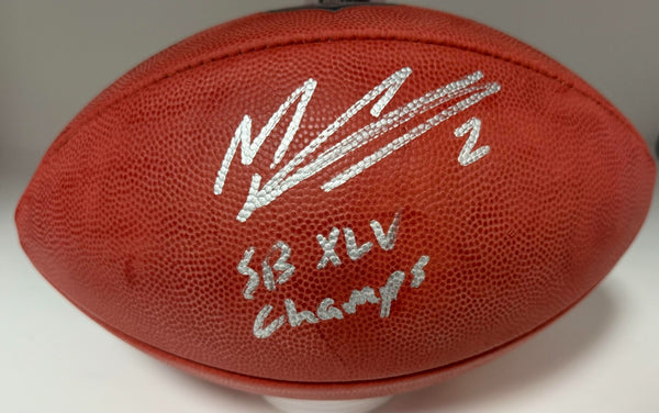 Packers MASON CROSBY Signed Authentic Wilson Football AUTO w/ SB Champs - JSA