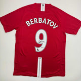 Autographed/Signed DImitar Berbatov Manchester United Red Jersey BAS COA