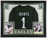 Jalen Hurts Signed Philadelphia Eagles 35x43 Framed Jersey (PSA) Super Bowl LIX