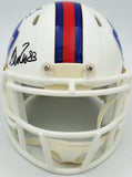 KELLY, THOMAS & REED AUTOGRAPHED BILLS TEAM GREATS MINI HELMET BECKETT 236172